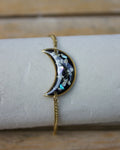 Black Moon Pressed Queen Anne's Lace Bracelet (Gold)