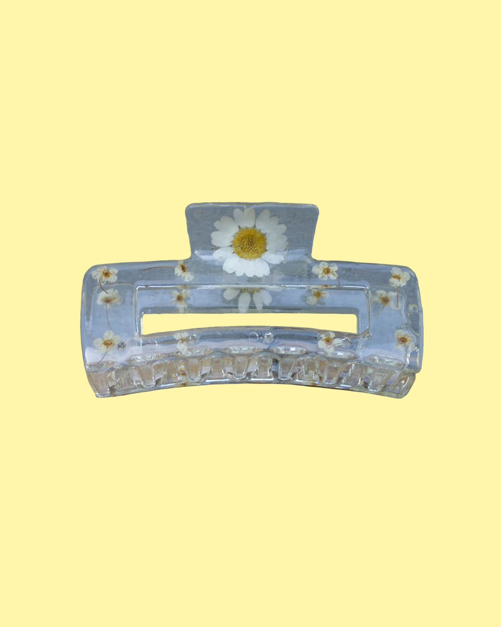 Pressed Daisy Hair Claw Clip