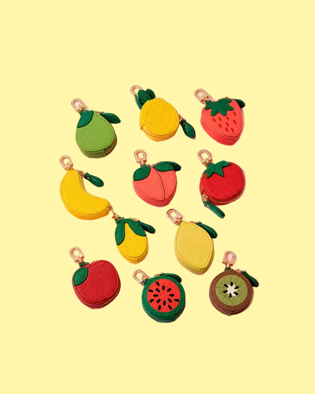 Mystery Fruit Mini Zip Pouch Bag Charm