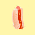 Hot Dog Hair Claw Clip